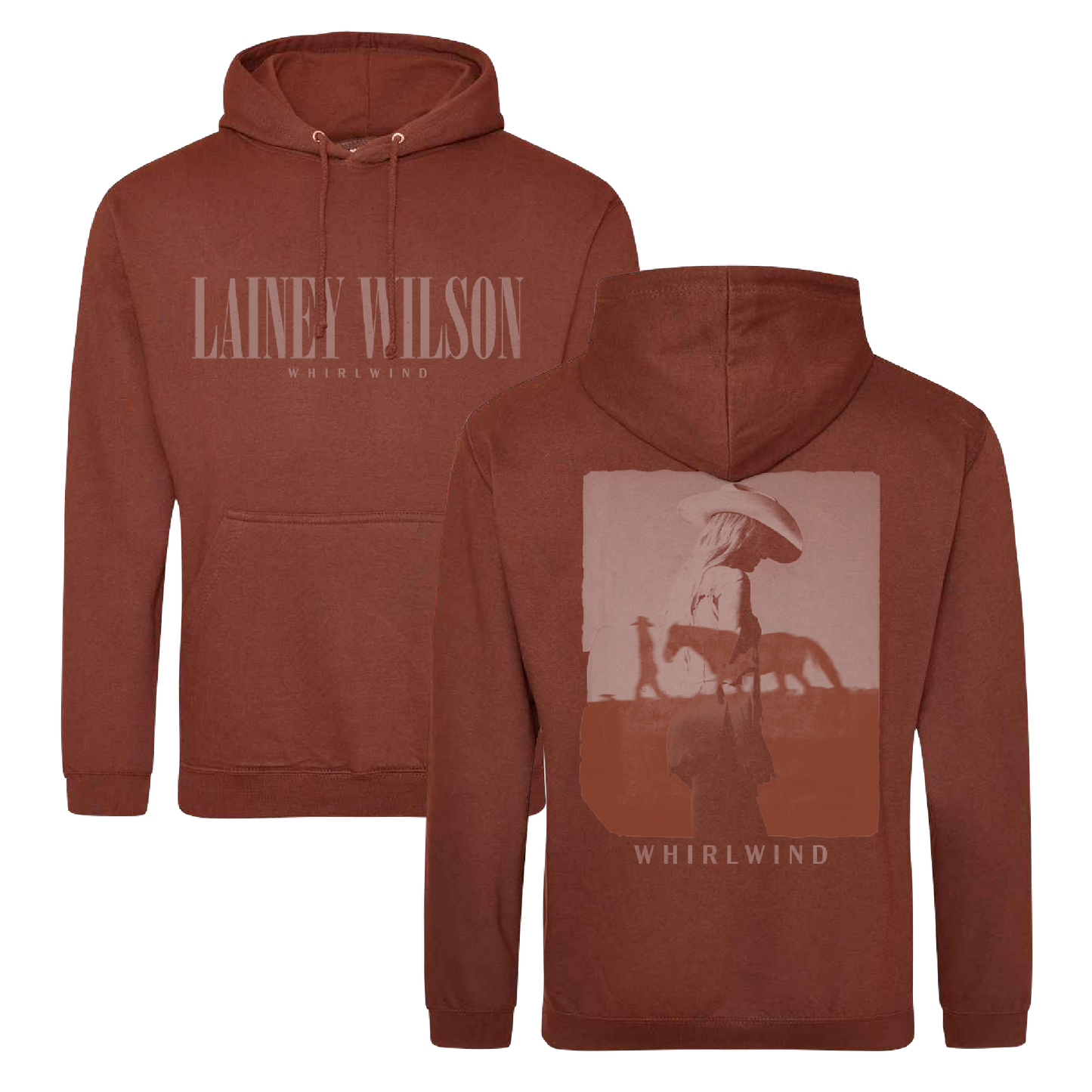 Whirlwind Red Rust Pullover Hoodie